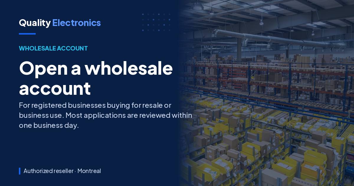 Open a wholesale account
