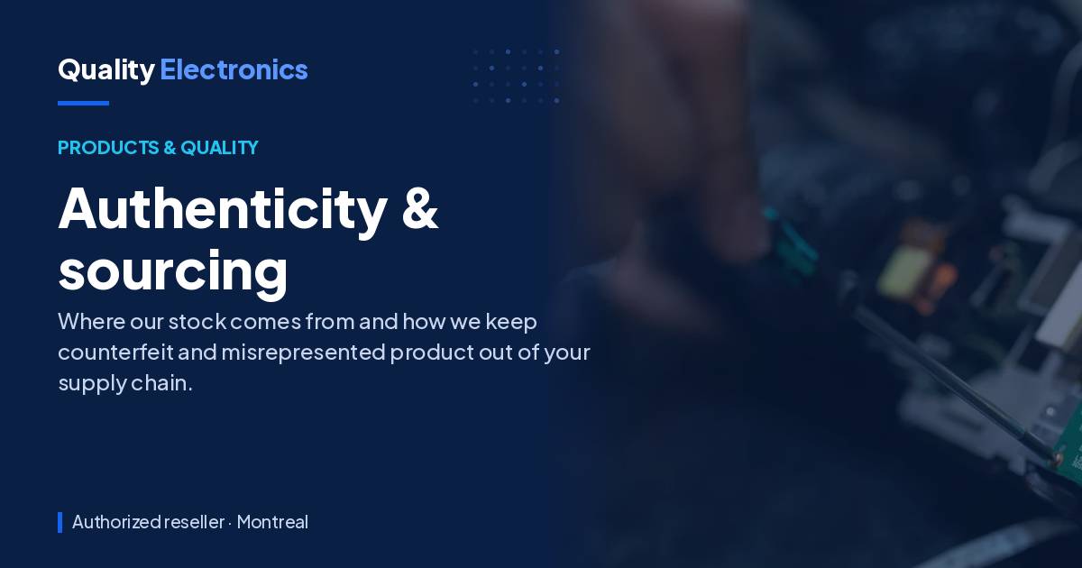 Authenticity & sourcing