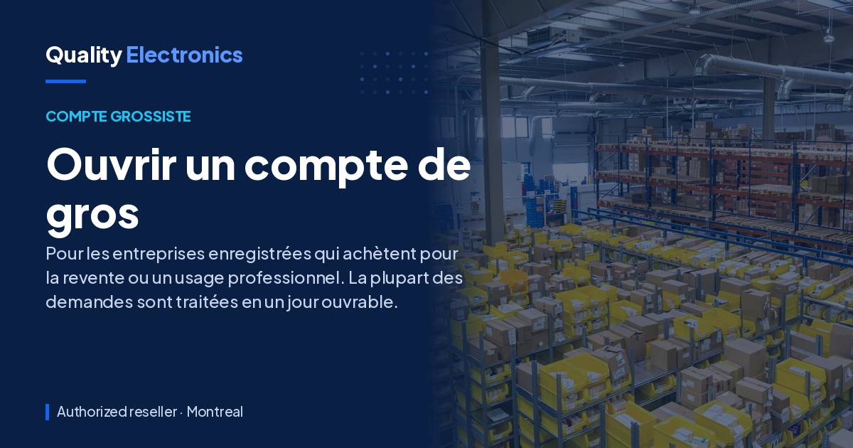 Ouvrir un compte de gros