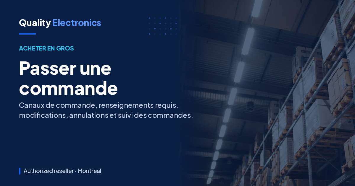 Passer une commande
