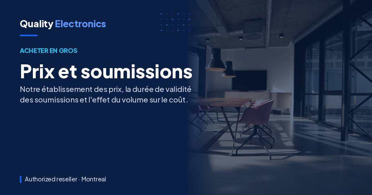 Prix et soumissions