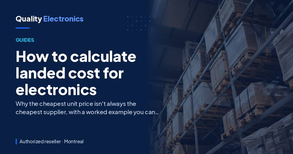 How to calculate landed cost for electronics