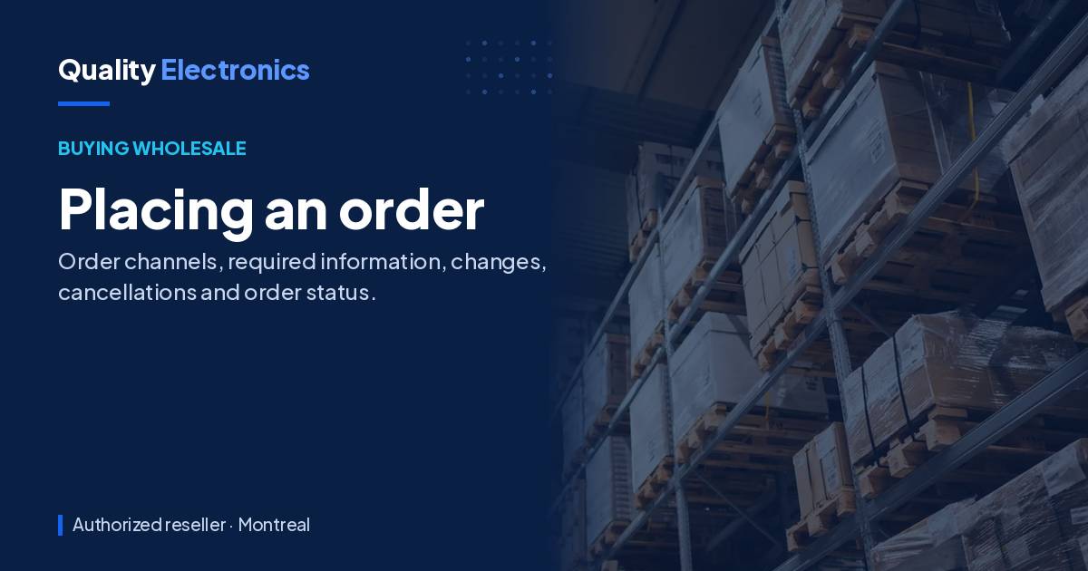 Placing an order