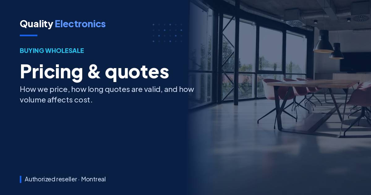 Pricing & quotes