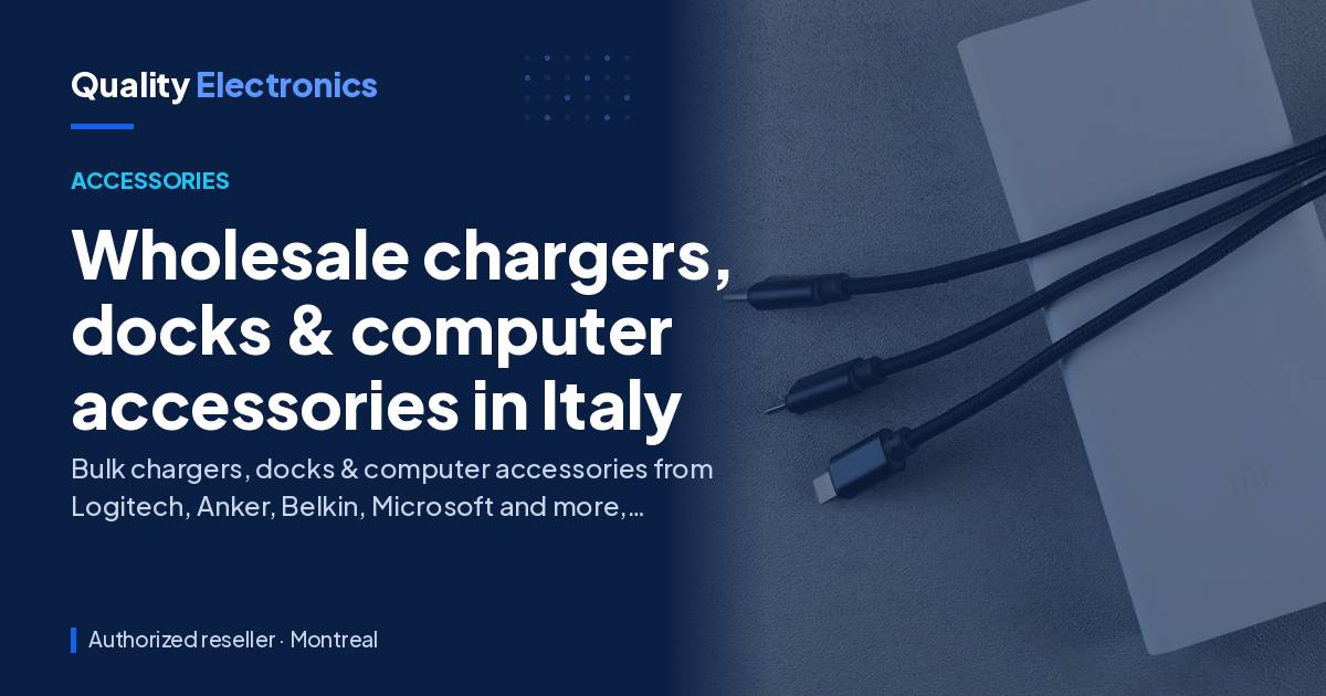 Wholesale chargers, docks & computer accessories in Italy