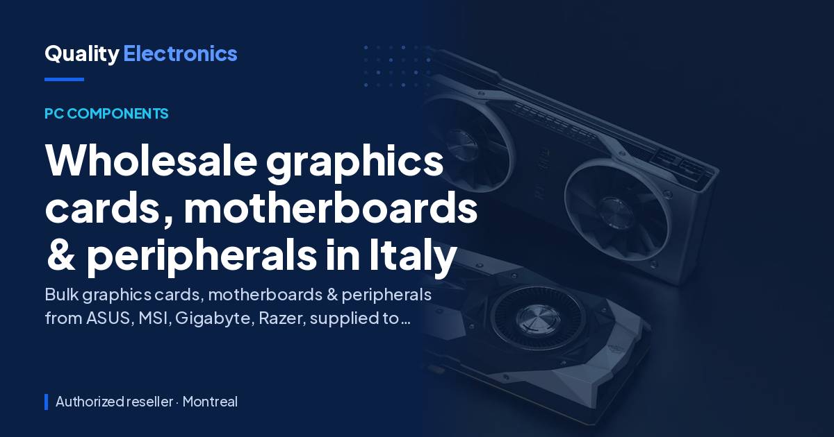 Wholesale graphics cards, motherboards & peripherals in Italy