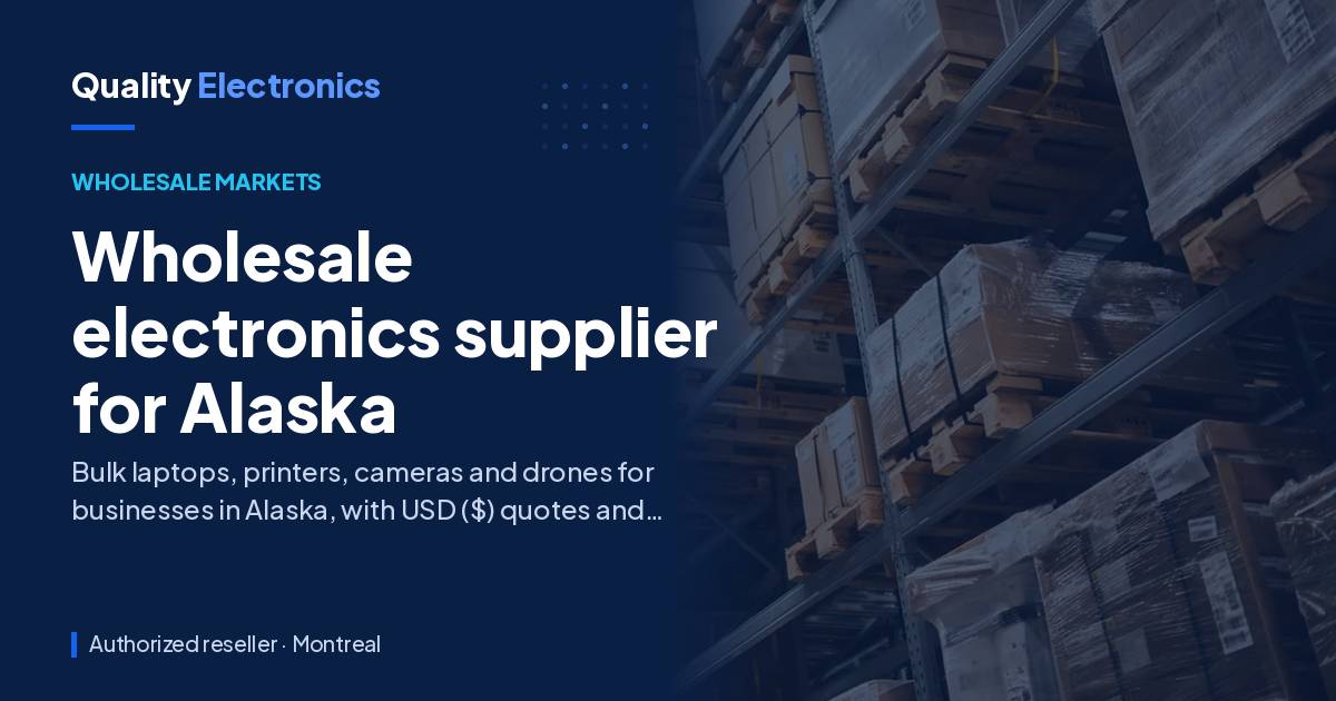 Wholesale electronics supplier for Alaska