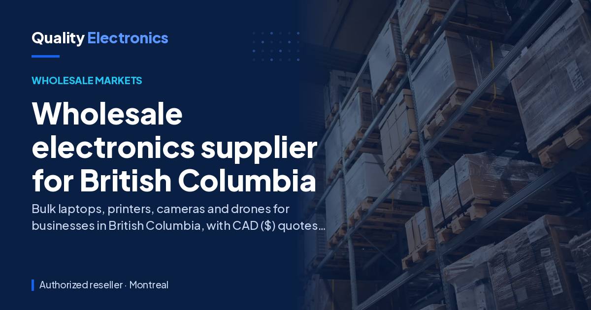Wholesale electronics supplier for British Columbia