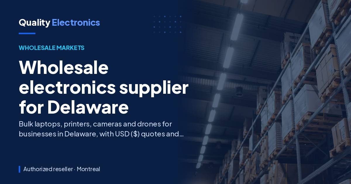 Wholesale electronics supplier for Delaware