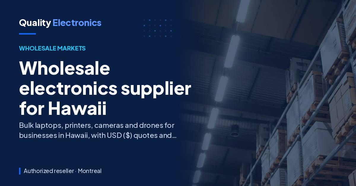 Wholesale electronics supplier for Hawaii