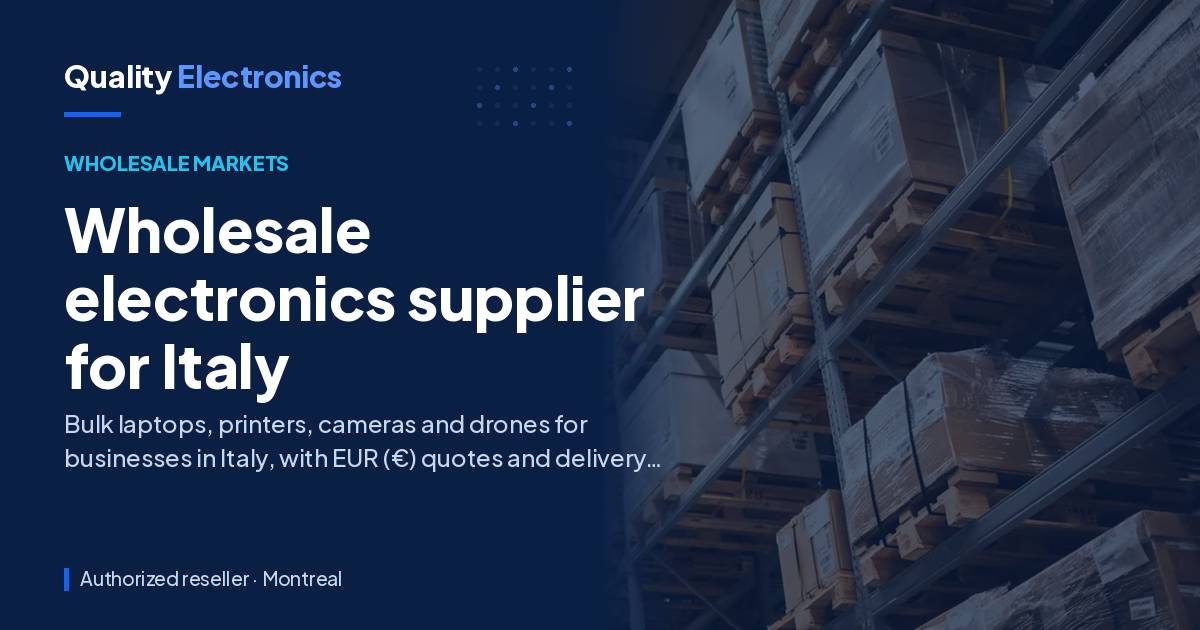Wholesale electronics supplier for Italy