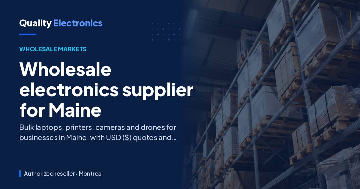 Wholesale electronics supplier for Maine