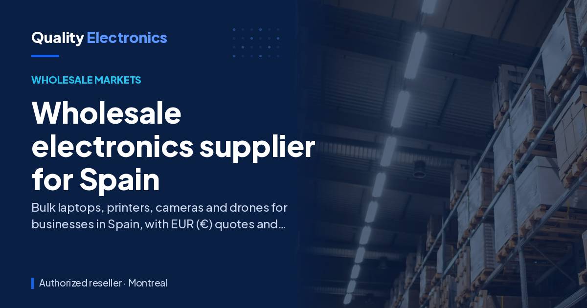 Wholesale electronics supplier for Spain