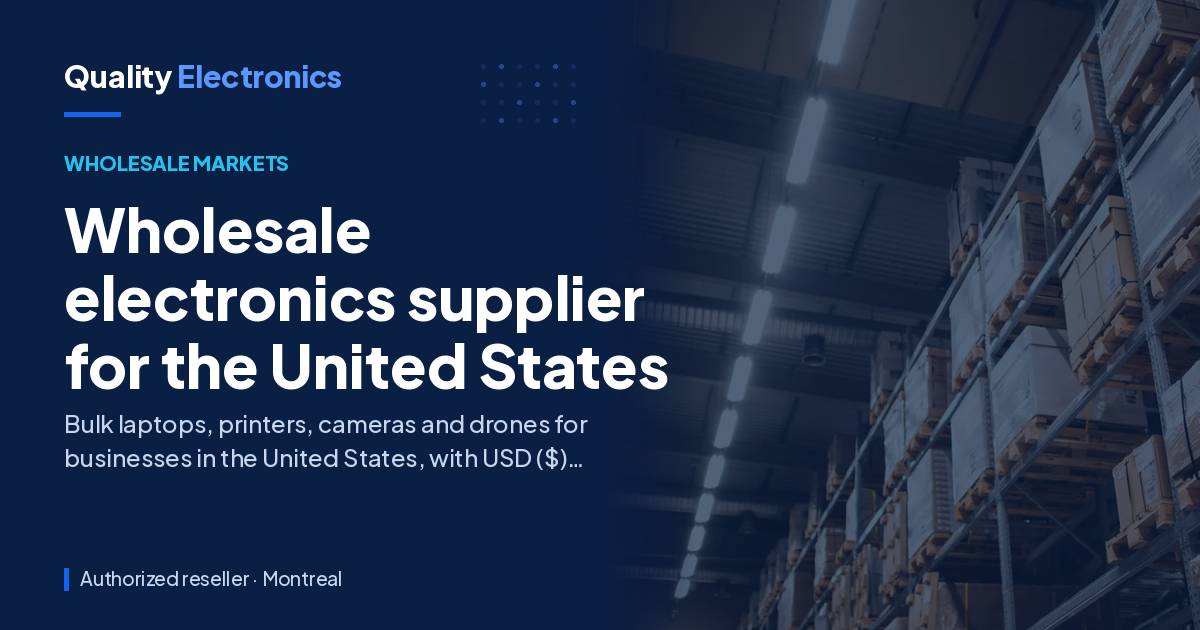 Wholesale electronics supplier for the United States