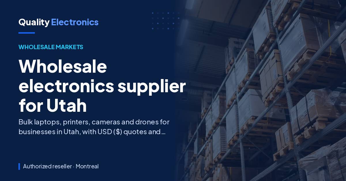 Wholesale electronics supplier for Utah
