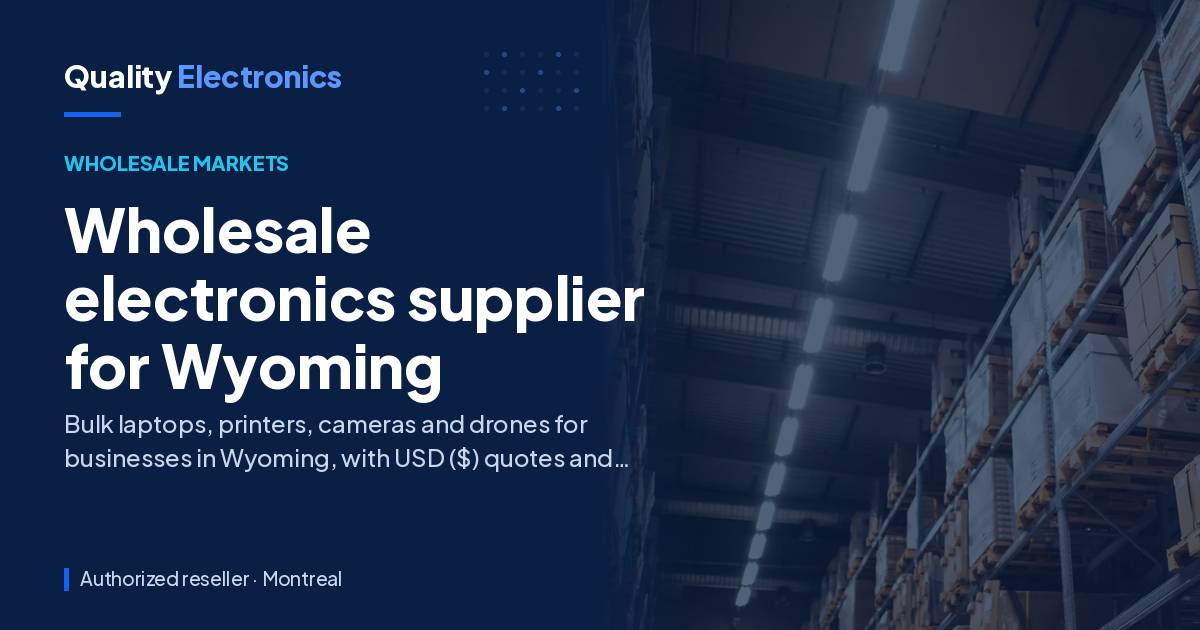 Wholesale electronics supplier for Wyoming