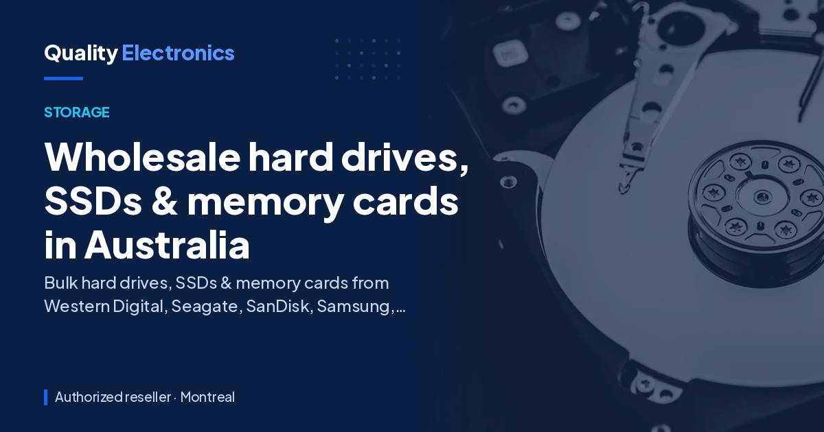 Wholesale hard drives, SSDs & memory cards in Australia