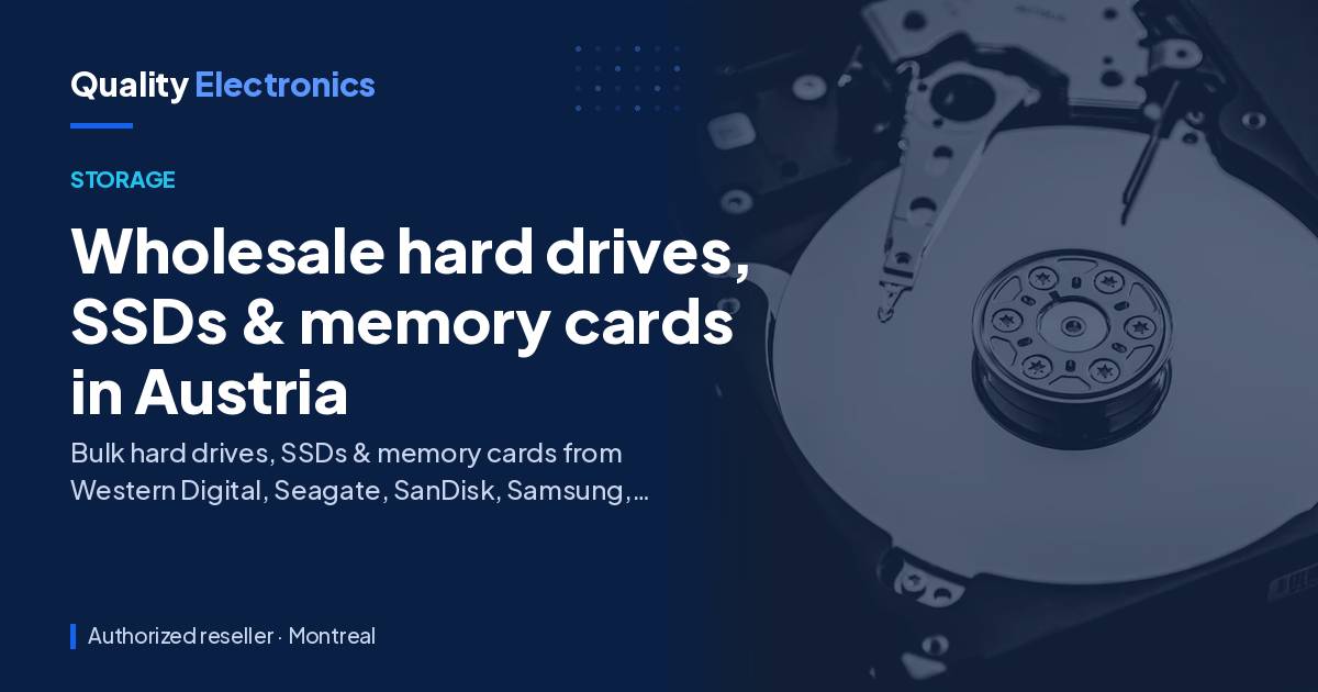 Wholesale hard drives, SSDs & memory cards in Austria