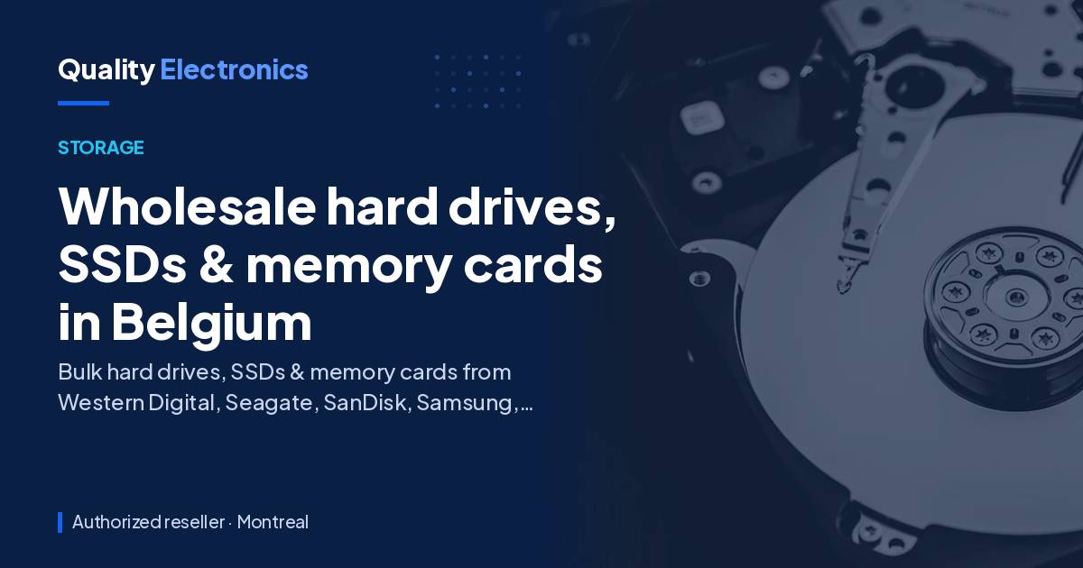 Wholesale hard drives, SSDs & memory cards in Belgium