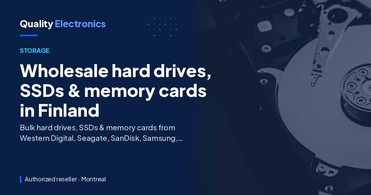 Wholesale hard drives, SSDs & memory cards in Finland