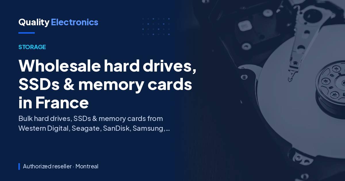 Wholesale hard drives, SSDs & memory cards in France
