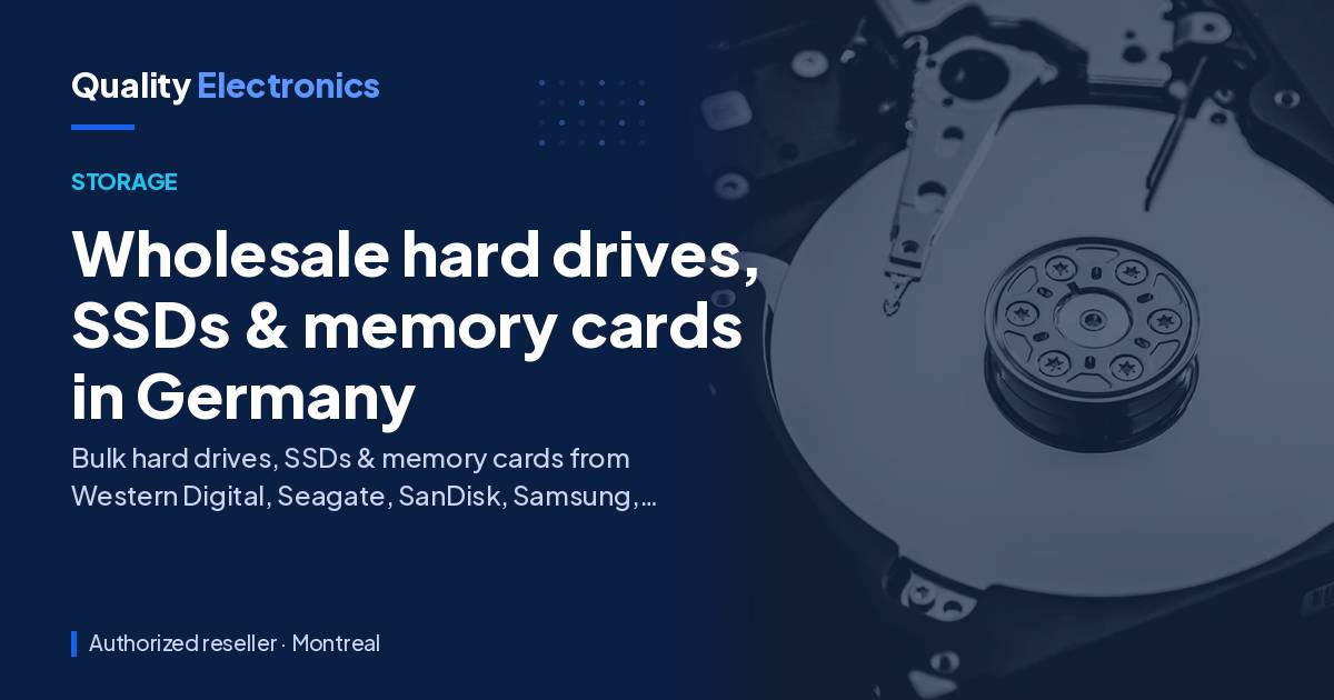 Wholesale hard drives, SSDs & memory cards in Germany