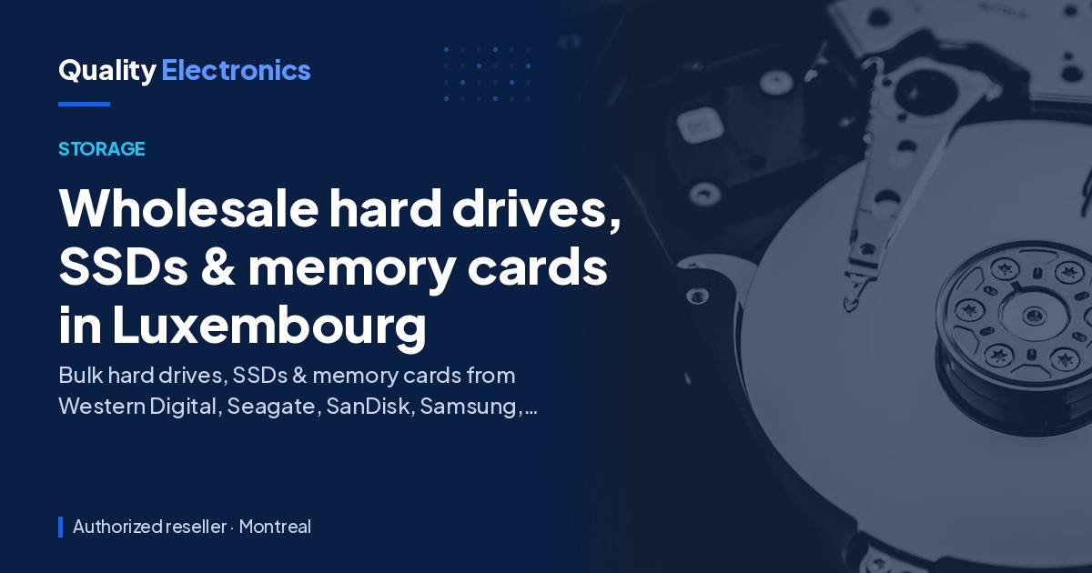 Wholesale hard drives, SSDs & memory cards in Luxembourg