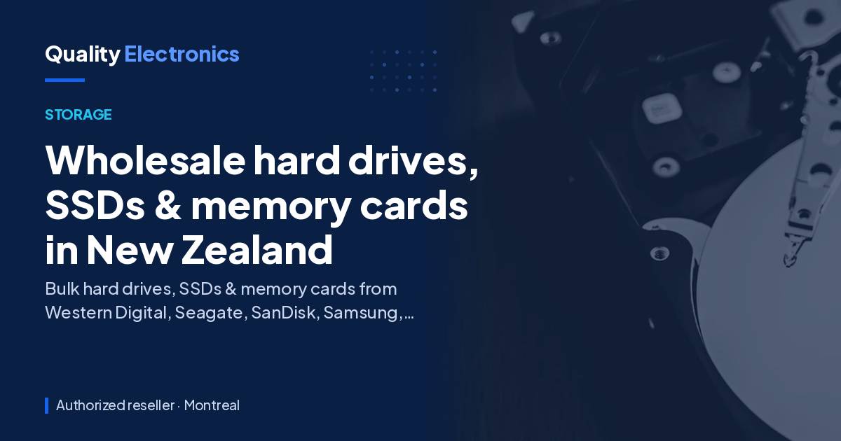 Wholesale hard drives, SSDs & memory cards in New Zealand