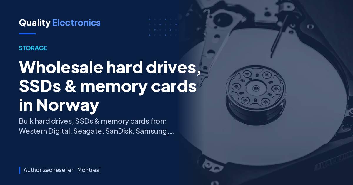 Wholesale hard drives, SSDs & memory cards in Norway