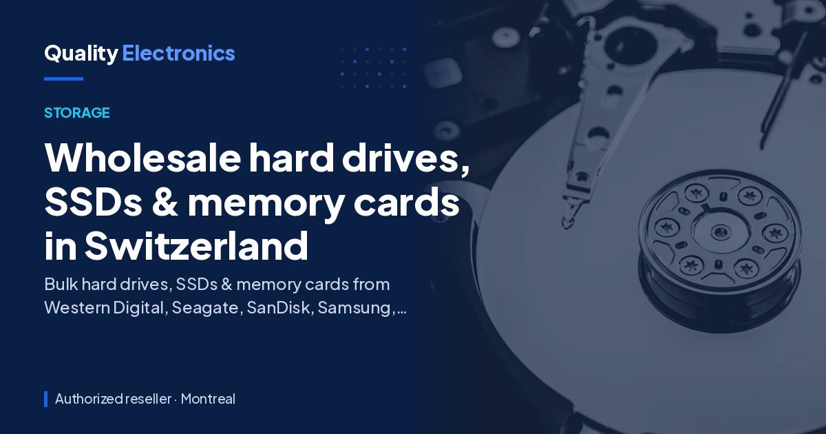 Wholesale hard drives, SSDs & memory cards in Switzerland