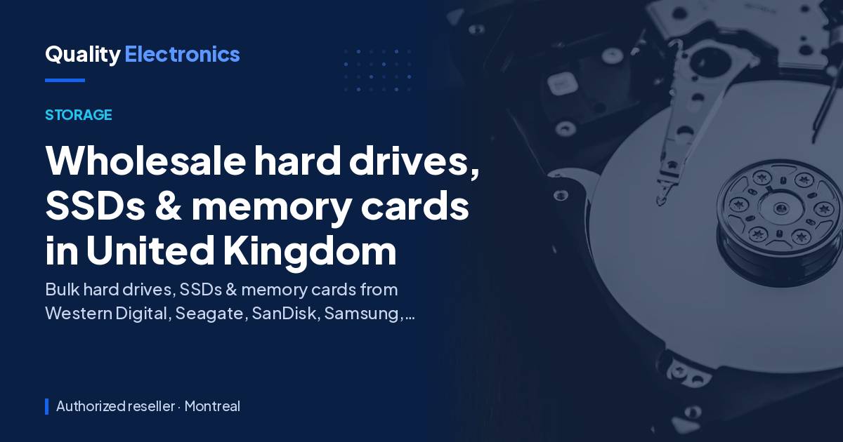 Wholesale hard drives, SSDs & memory cards in United Kingdom