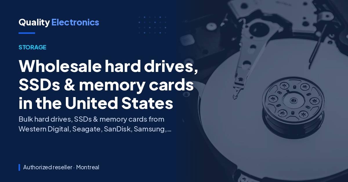 Wholesale hard drives, SSDs & memory cards in the United States